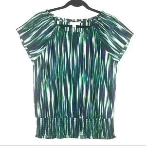 MICHAEL Michael Kors Blouse Green and Black Size M